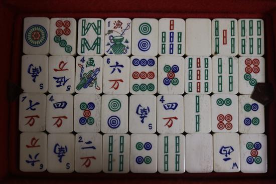 A Mah jong set